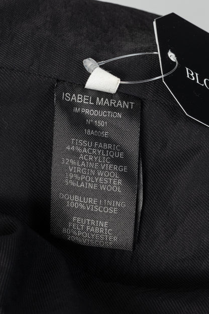 Isabel Marant Etoile Ice Black & Ecru Plaid Wool Tweed Blazer