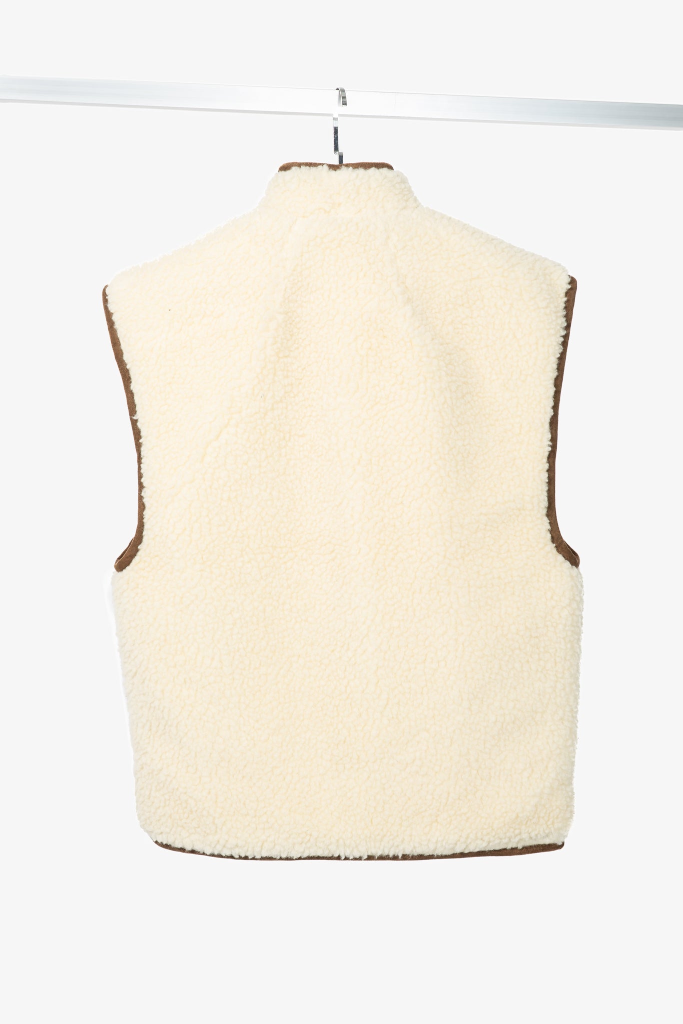 Isabel Marant Etoile Maximilia Ecru Faux-Shearling "Cardigan" Vest