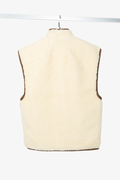 Isabel Marant Etoile Maximilia Ecru Faux-Shearling "Cardigan" Vest