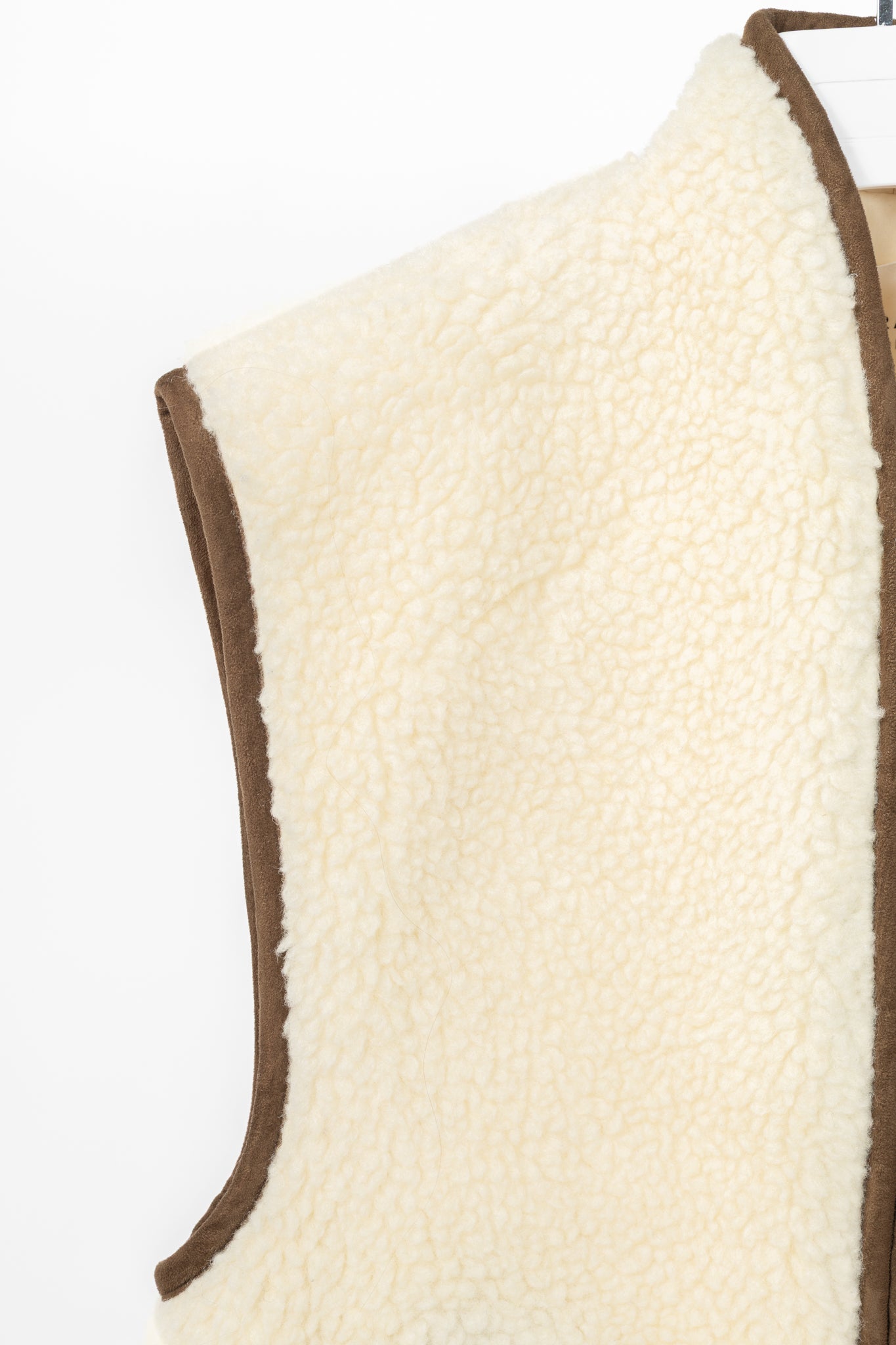 Isabel Marant Etoile Maximilia Ecru Faux-Shearling "Cardigan" Vest