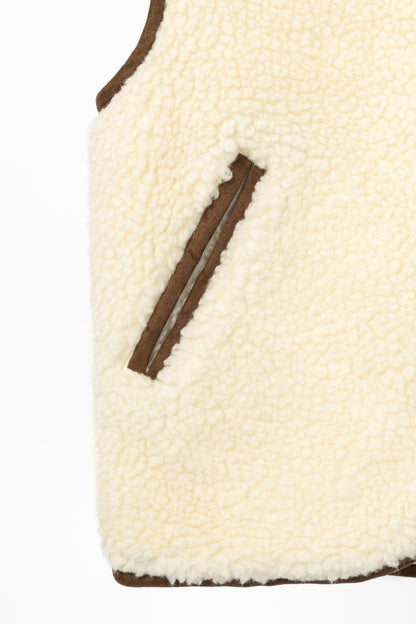 Isabel Marant Etoile Maximilia Ecru Faux-Shearling "Cardigan" Vest