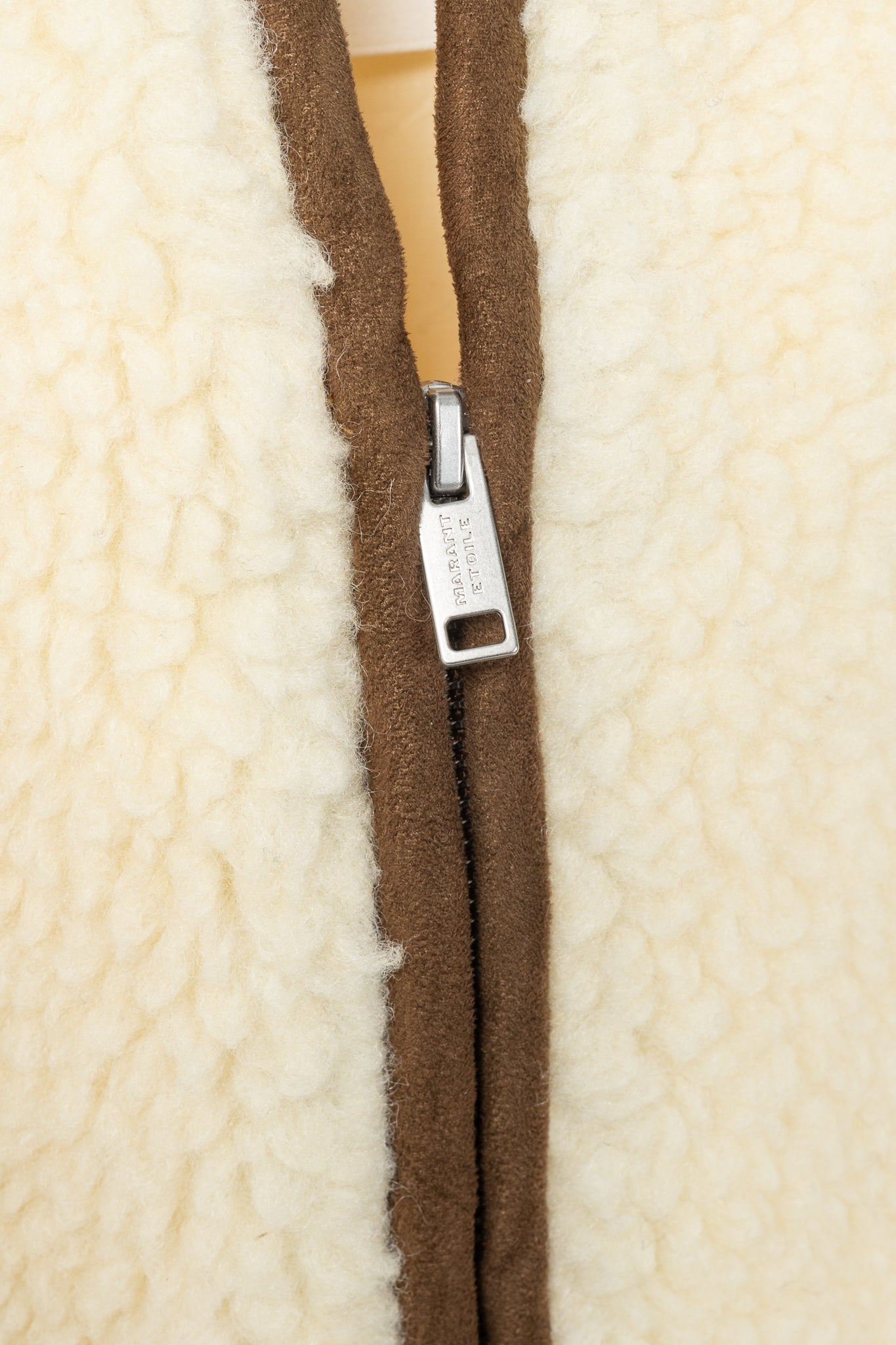 Isabel Marant Etoile Maximilia Ecru Faux-Shearling "Cardigan" Vest