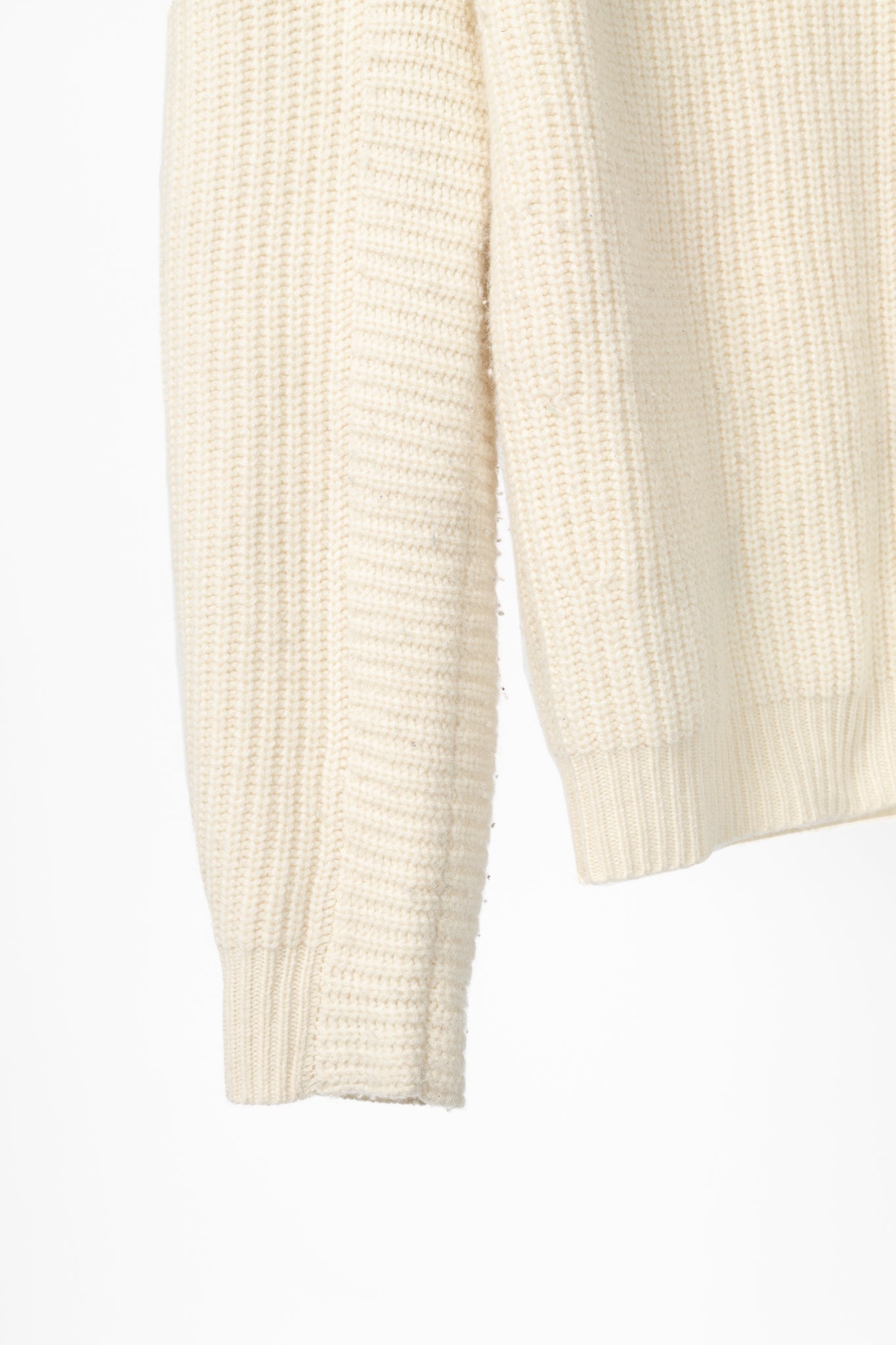Isabel Marant Bolton Ecru Ribbed Cashmere & Wool Extended-Shoulder Sweater