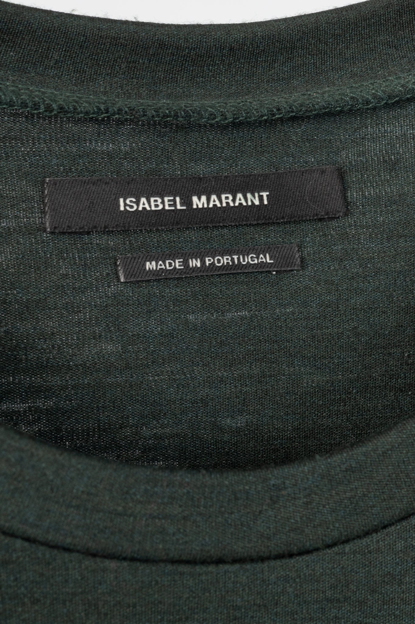 Isabel Marant Green Wool-Jersey Short-Sleeve Tee