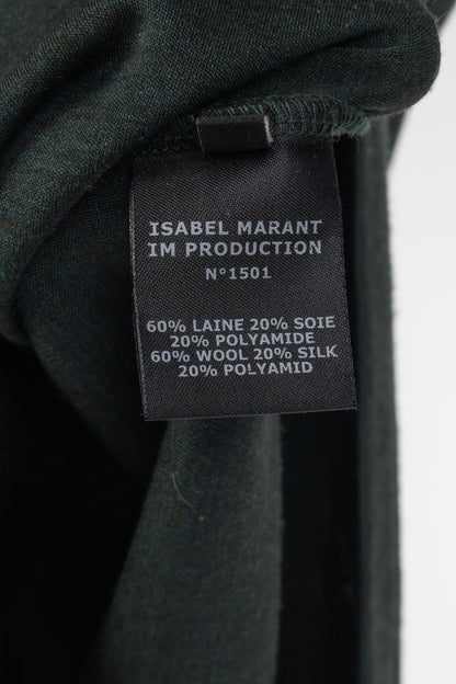 Isabel Marant Green Wool-Jersey Short-Sleeve Tee