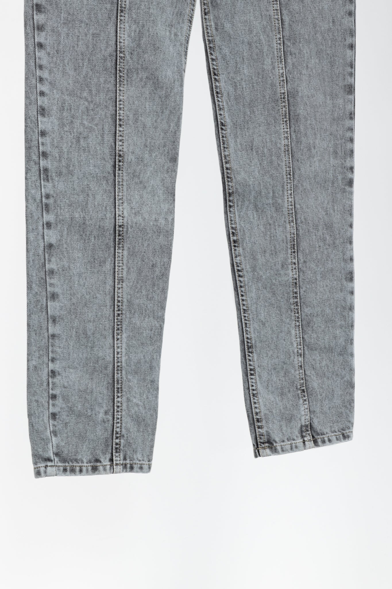 Isabel Marant Etoile Henoya Grey Acid-Wash High-Rise Slim-Leg Jeans