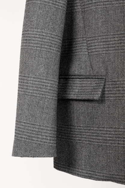 Isabel Marant Etoile Igora Grey Plaid Wool-Blend Blazer