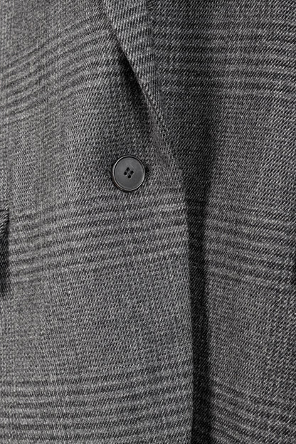 Isabel Marant Etoile Igora Grey Plaid Wool-Blend Blazer
