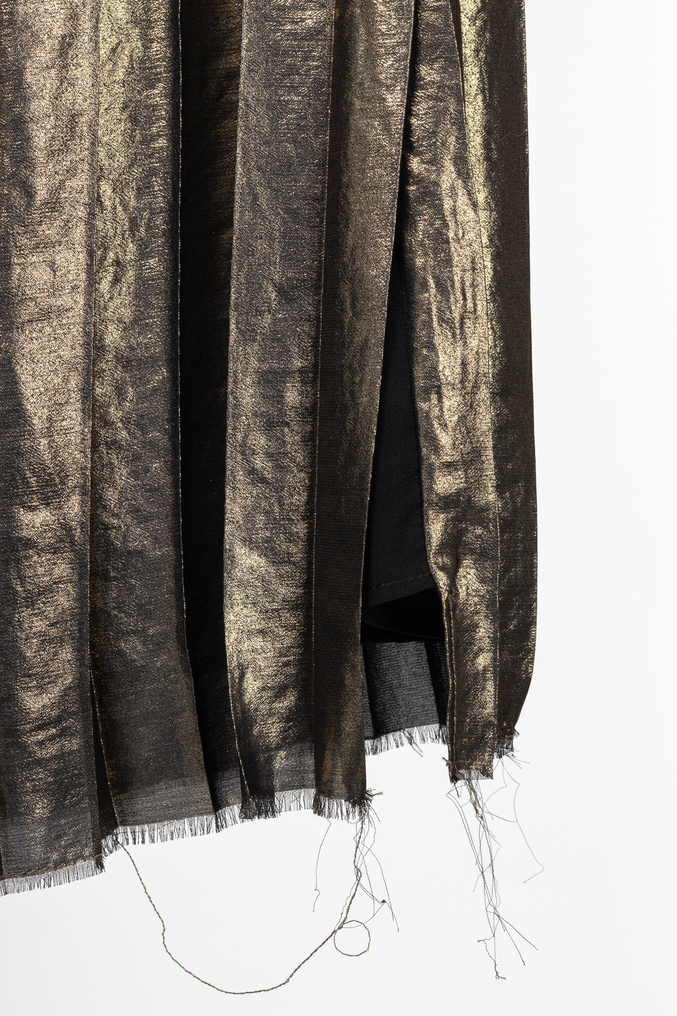 Isabel Marant Étoile Madlen Gold Pleated Lamé Skirt
