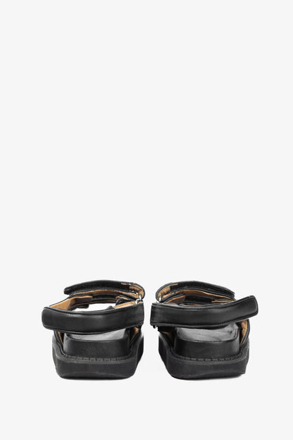Isabel Marant Madee Black Leather Padded Dad Sandals