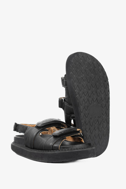 Isabel Marant Madee Black Leather Padded Dad Sandals