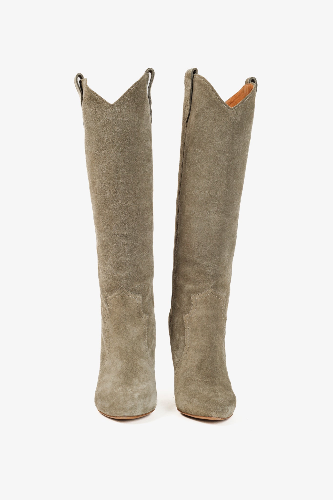 Isabel Marant Etoile Ruth Western High Khaki Calf Boots