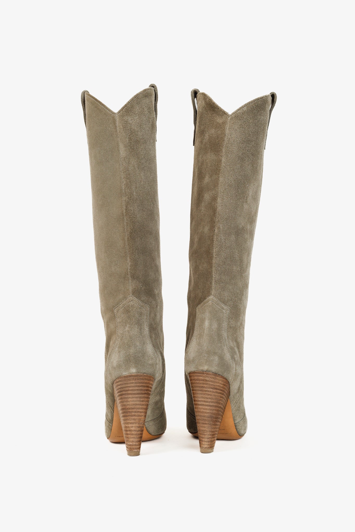 Isabel Marant Etoile Ruth Western High Khaki Calf Boots