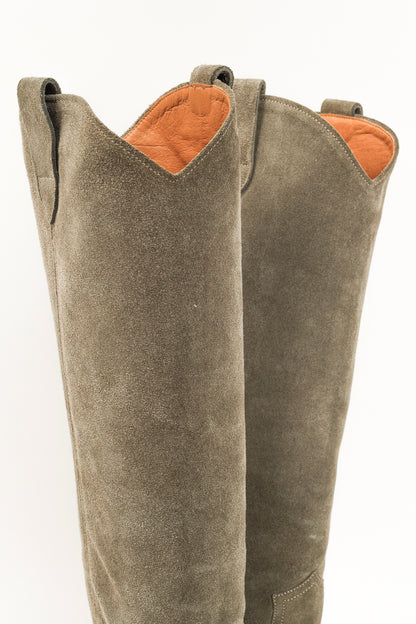 Isabel Marant Etoile Ruth Western High Khaki Calf Boots