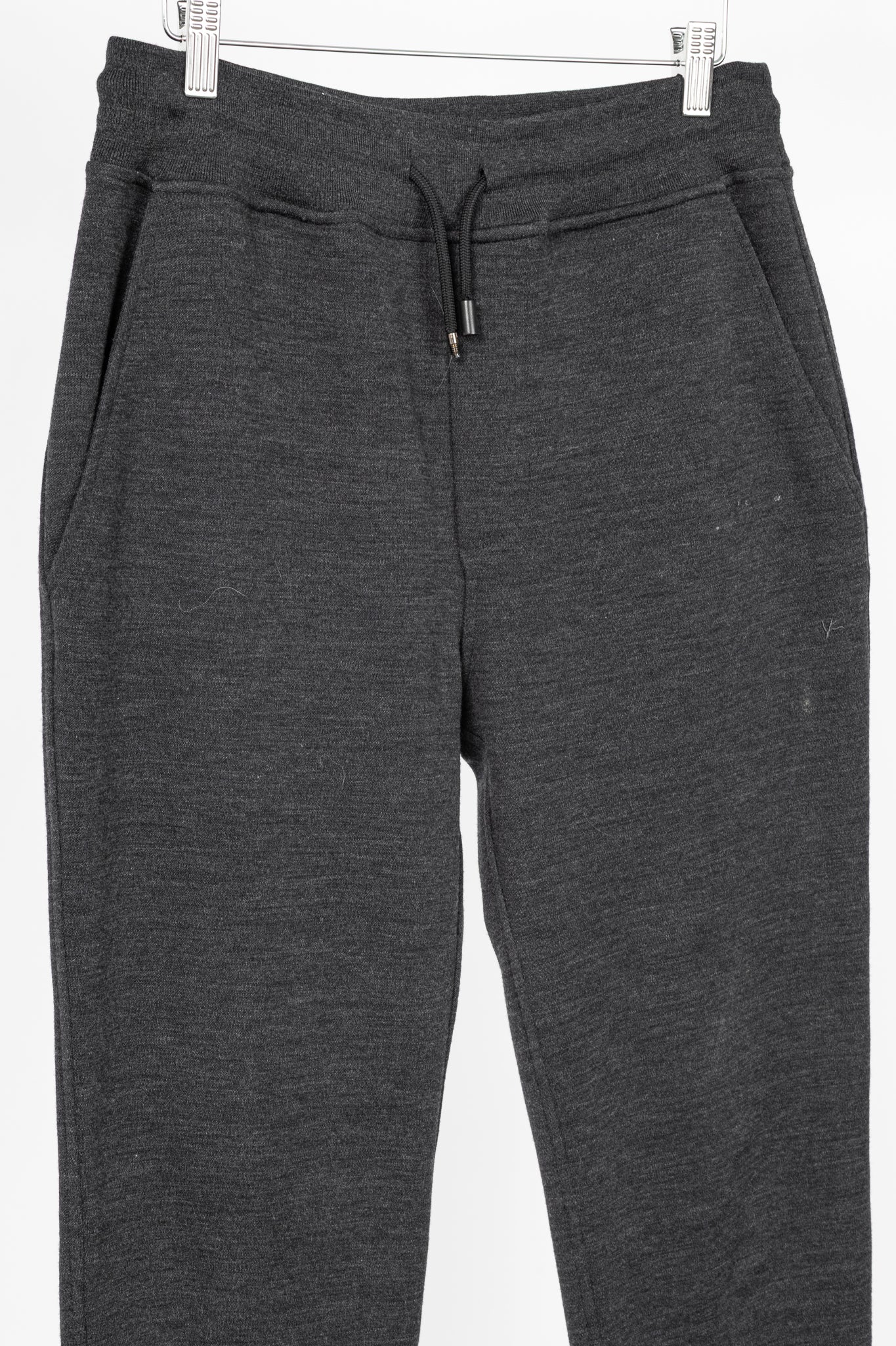 ISAIA Dark Grey Wool & Cotton Drawstring Trackpants