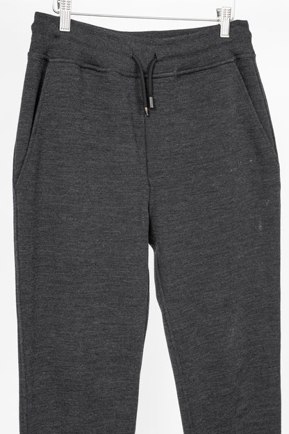 ISAIA Dark Grey Wool & Cotton Drawstring Trackpants