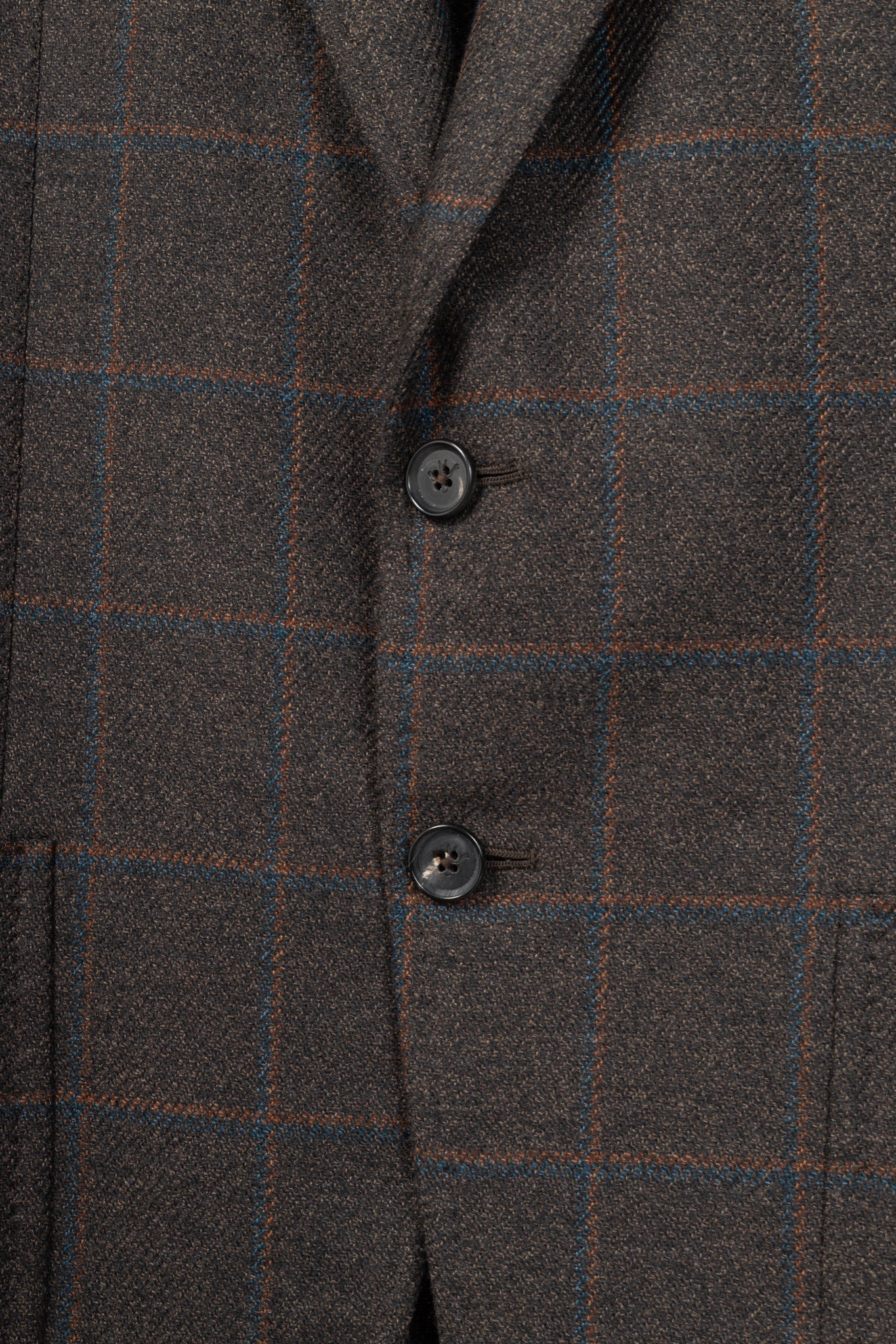 Isaia Dustin Brown Check Wool-Flannel Blazer