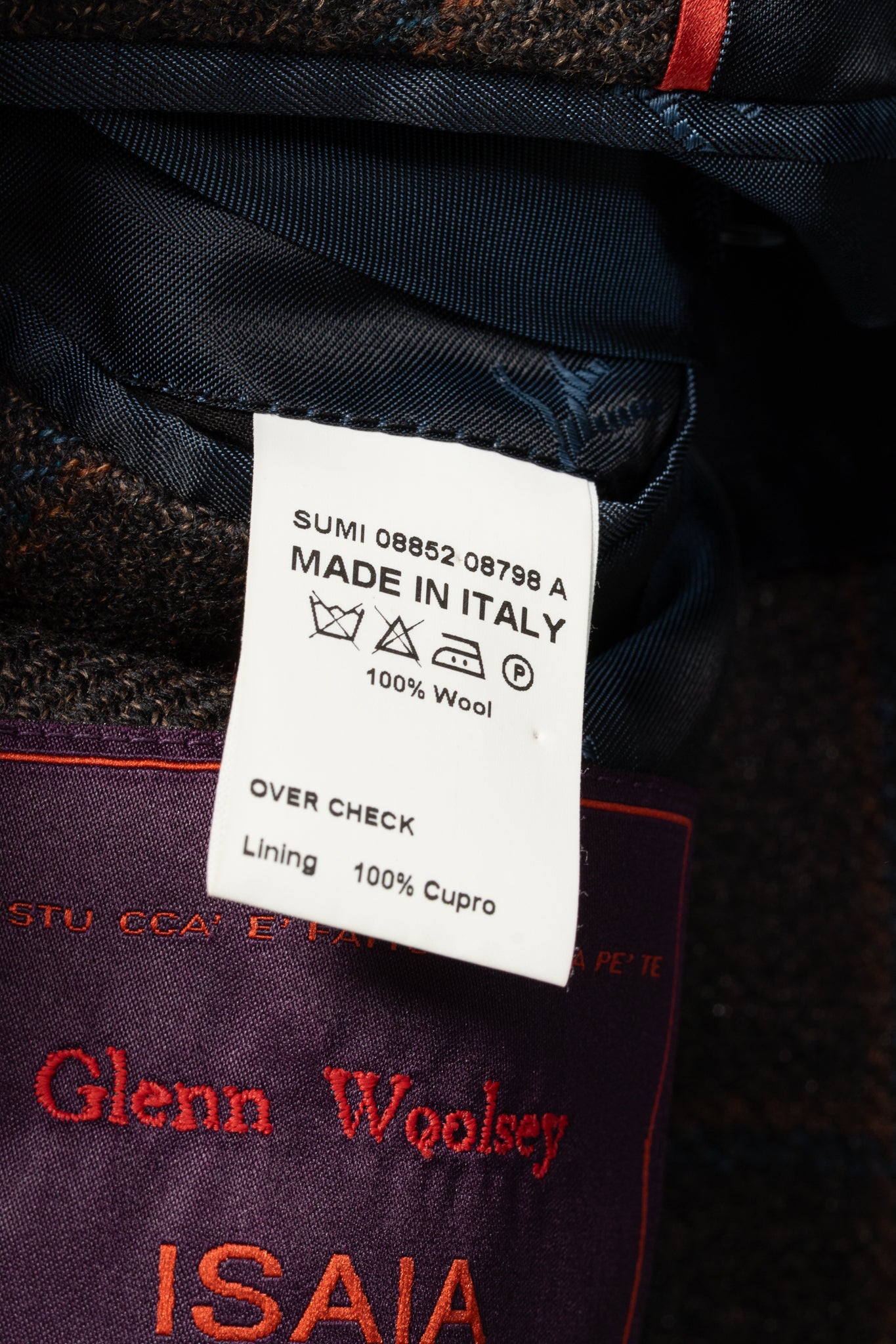 Isaia Dustin Brown Check Wool-Flannel Blazer