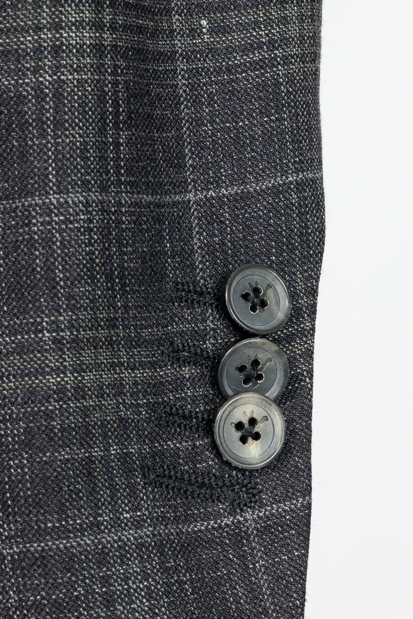 ISAIA Dustin Grey Check Wool & Silk Flannel Blazer