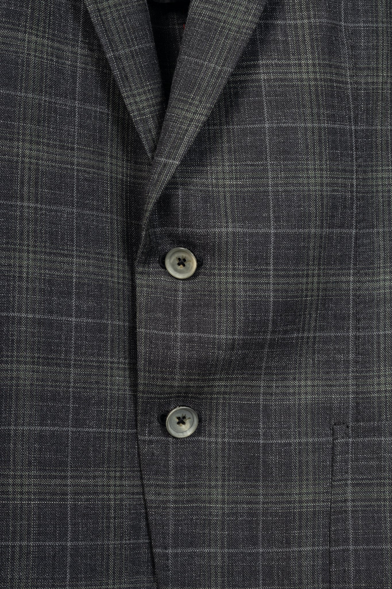 ISAIA Dustin Grey Check Wool & Silk Flannel Blazer