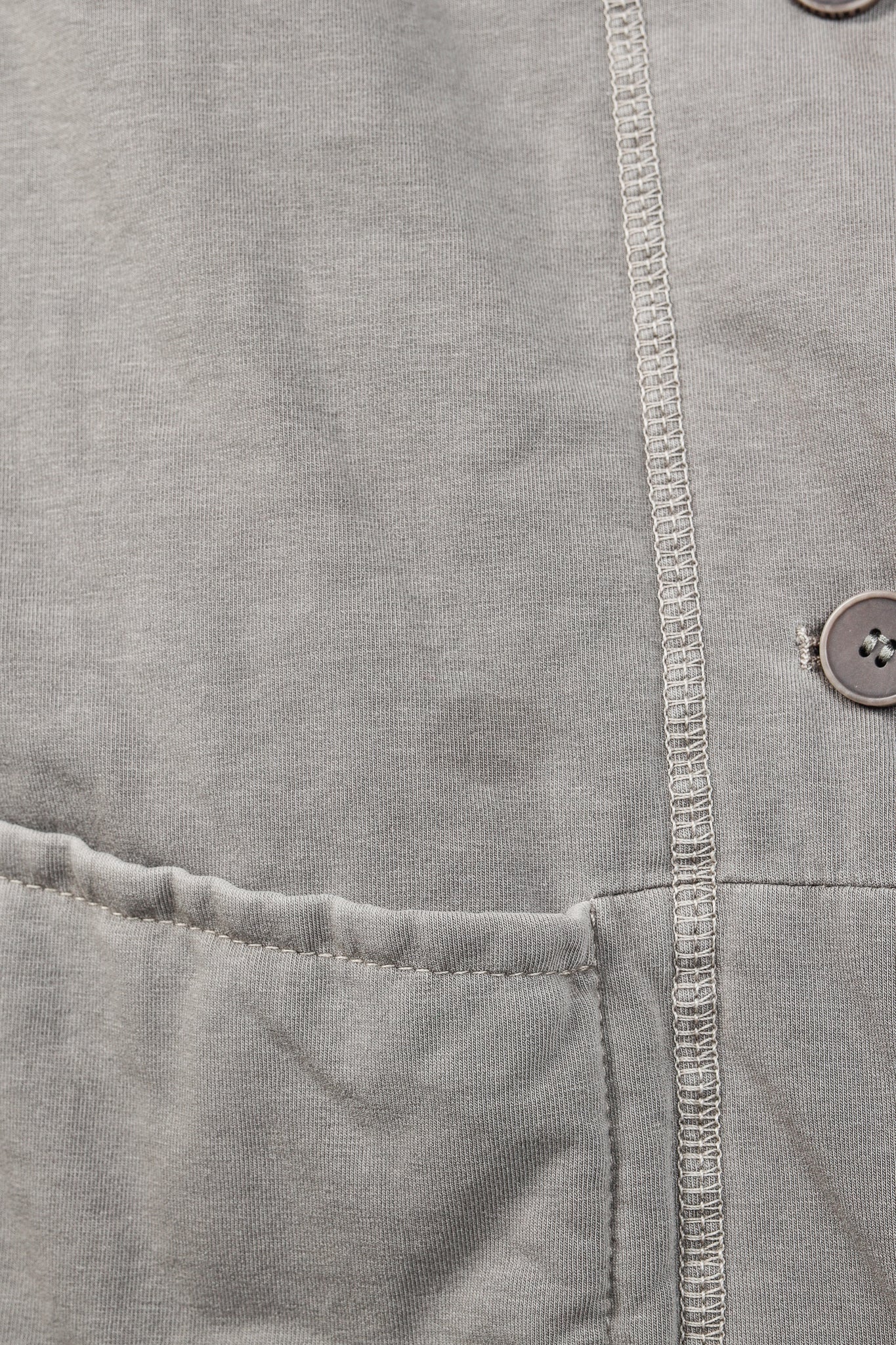 Ischiko Grey Padded-Cotton Buttoned Vest