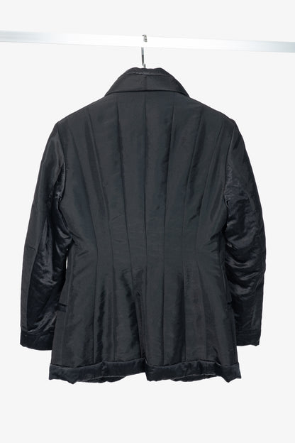 Issey Miyake AW95 Black Twill & Satin Padded Blazer