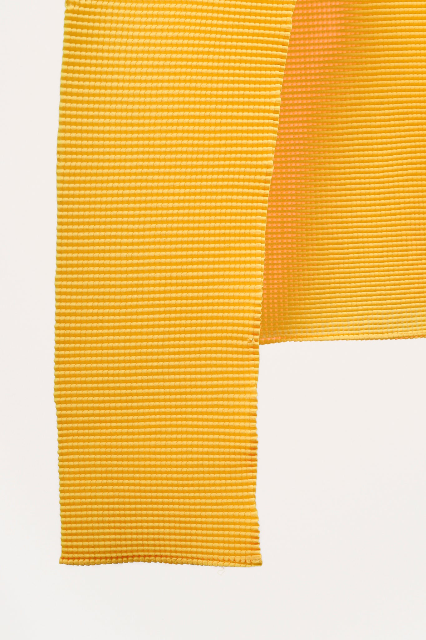 Issey Miyake Bright Yellow Pleat Ruffle Tie Cardigan