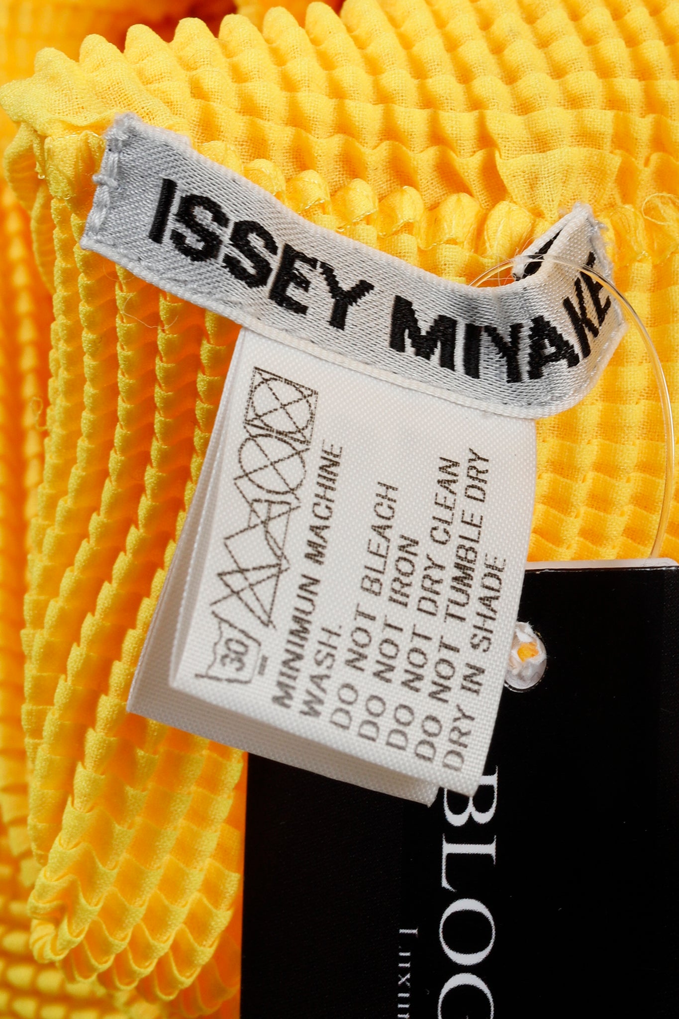 Issey Miyake Bright Yellow Pleat Ruffle Tie Cardigan