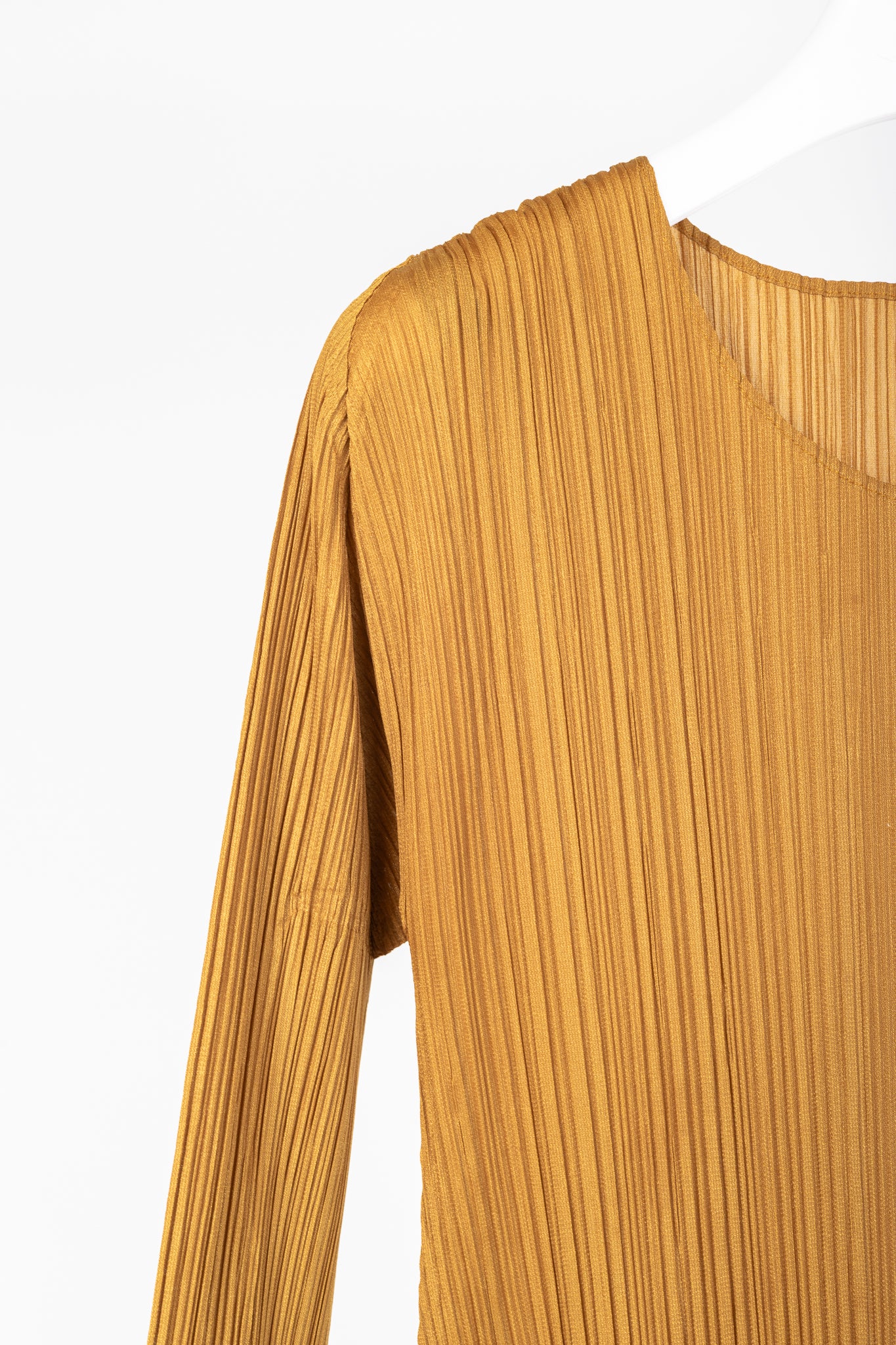 Pleats Please Issey Miyake Orange 3/4-Sleeve Midi Dress