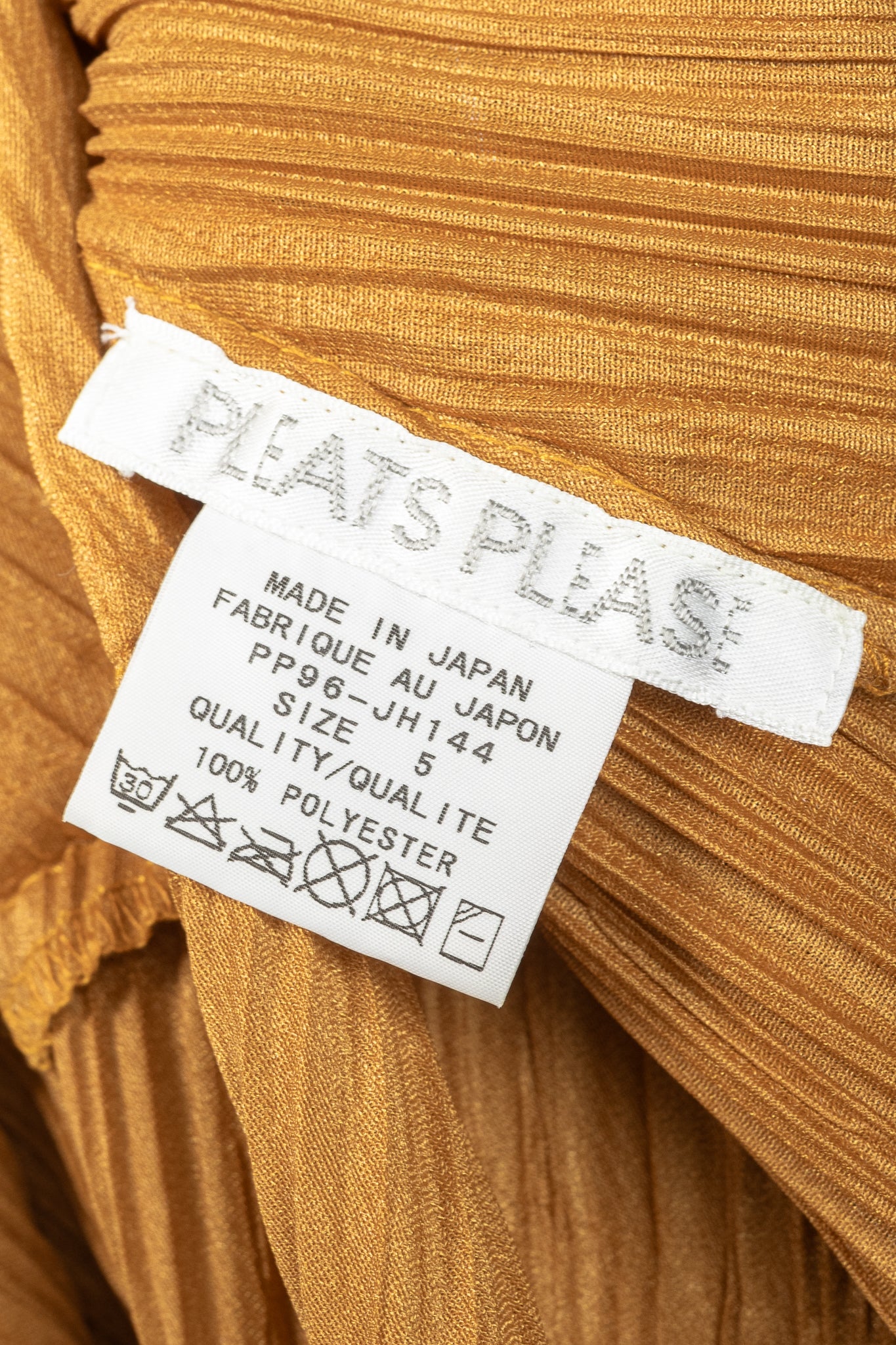 Pleats Please Issey Miyake Orange 3/4-Sleeve Midi Dress