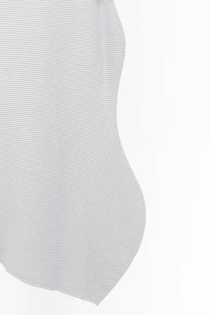 Issey Miyake SS/23 Concretion Light Grey Ribbed Midi Dress