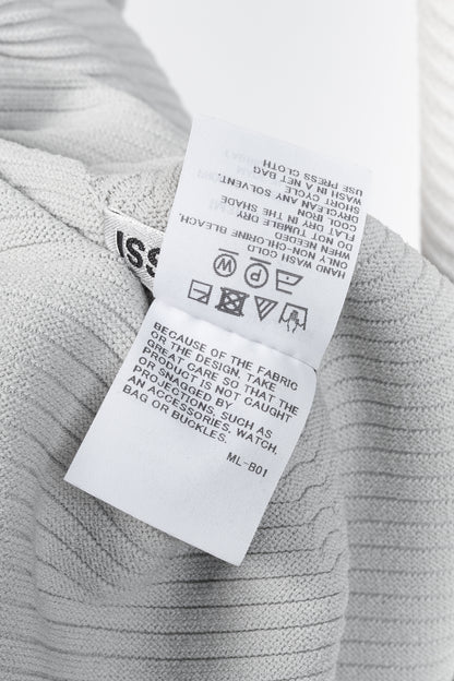 Issey Miyake SS/23 Concretion Light Grey Ribbed Midi Dress