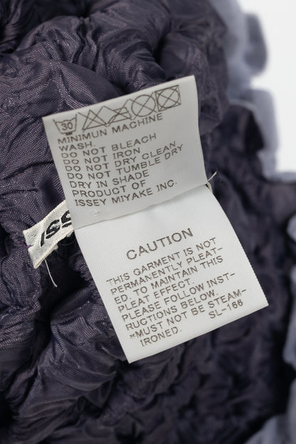 Issey Miyake Archival Purple Organza Cropped Popcorn Jacket with Attached Scarf