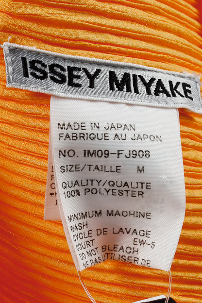 Issey Miyake Orange Cardigan Eyelet Bottom Trim