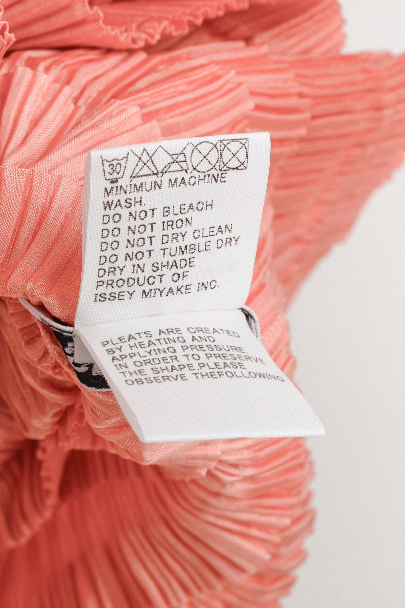 Issey Miyake Archival 1990s Pink Diagonal Pleats Blouse