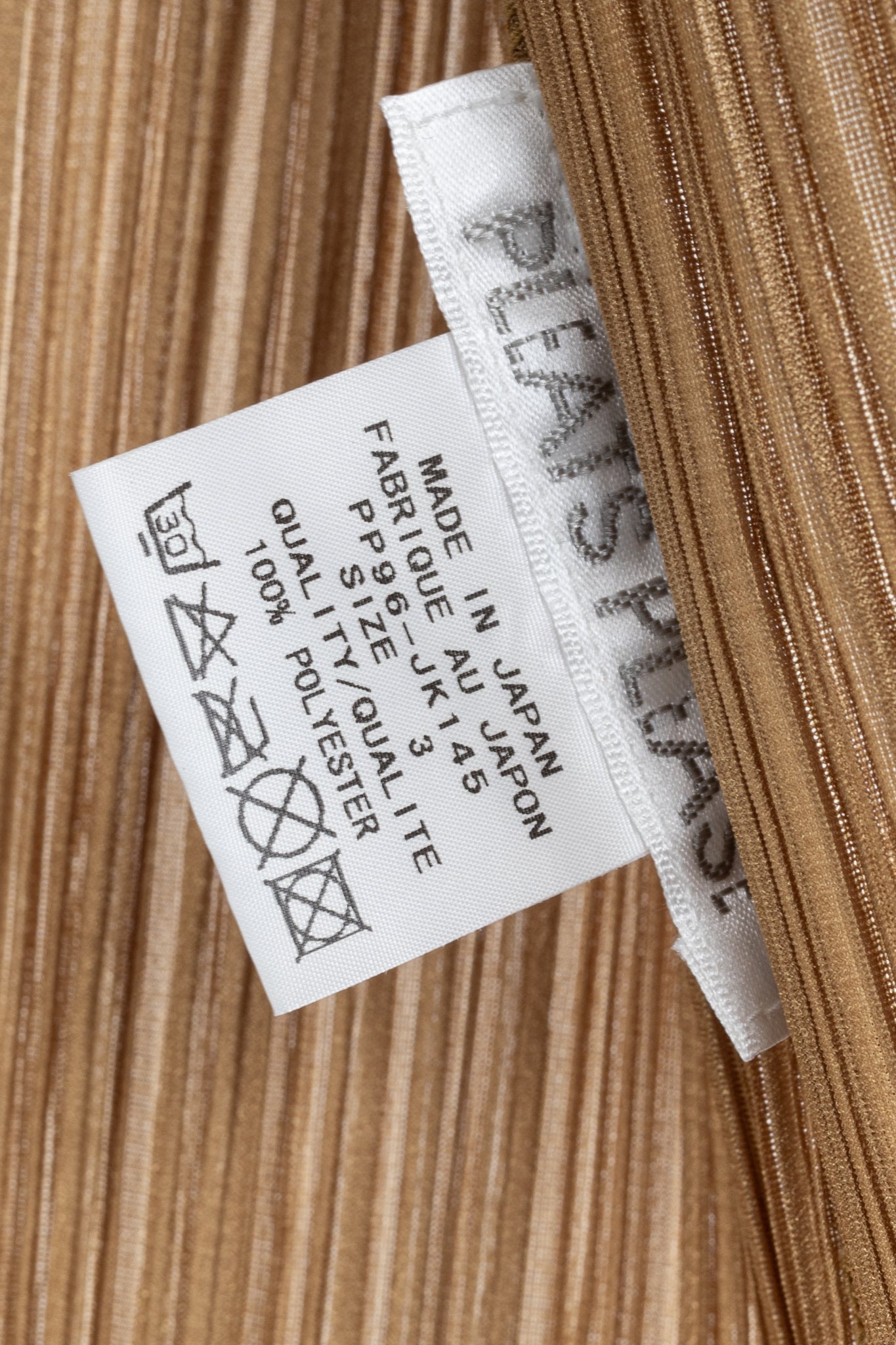 Pleats Please Issey Miyake Gold Open-Front Cardigan