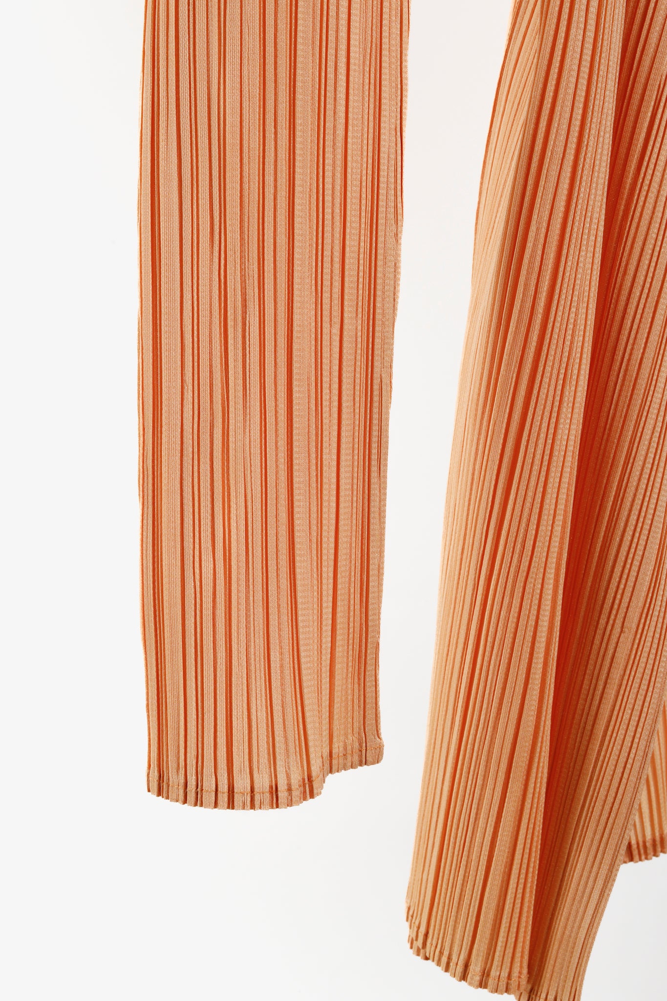 Issey Miyake Pleats Please Light Peach Orange Cardigan