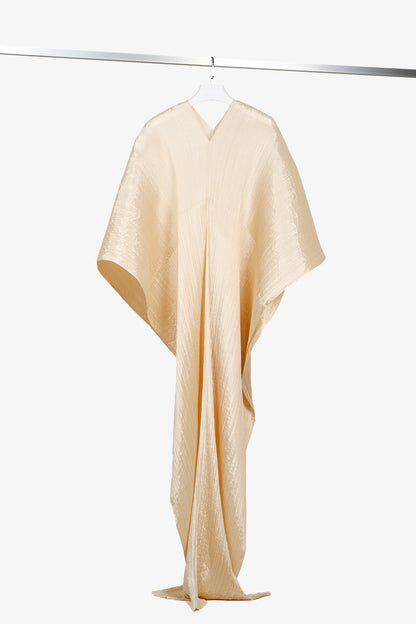 Pleats Please Issey Miyake Eggshell Madame T Shawl