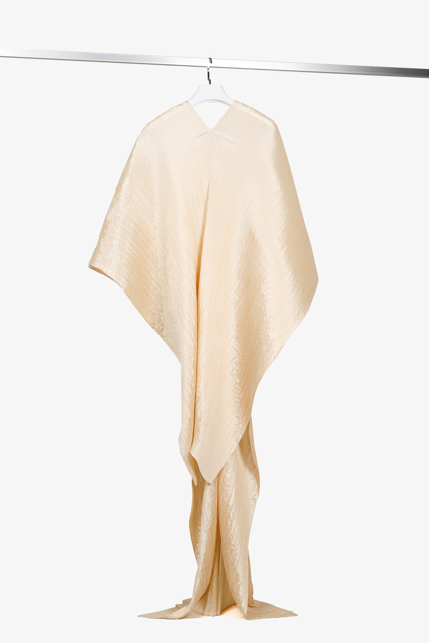 Pleats Please Issey Miyake Eggshell Madame T Shawl