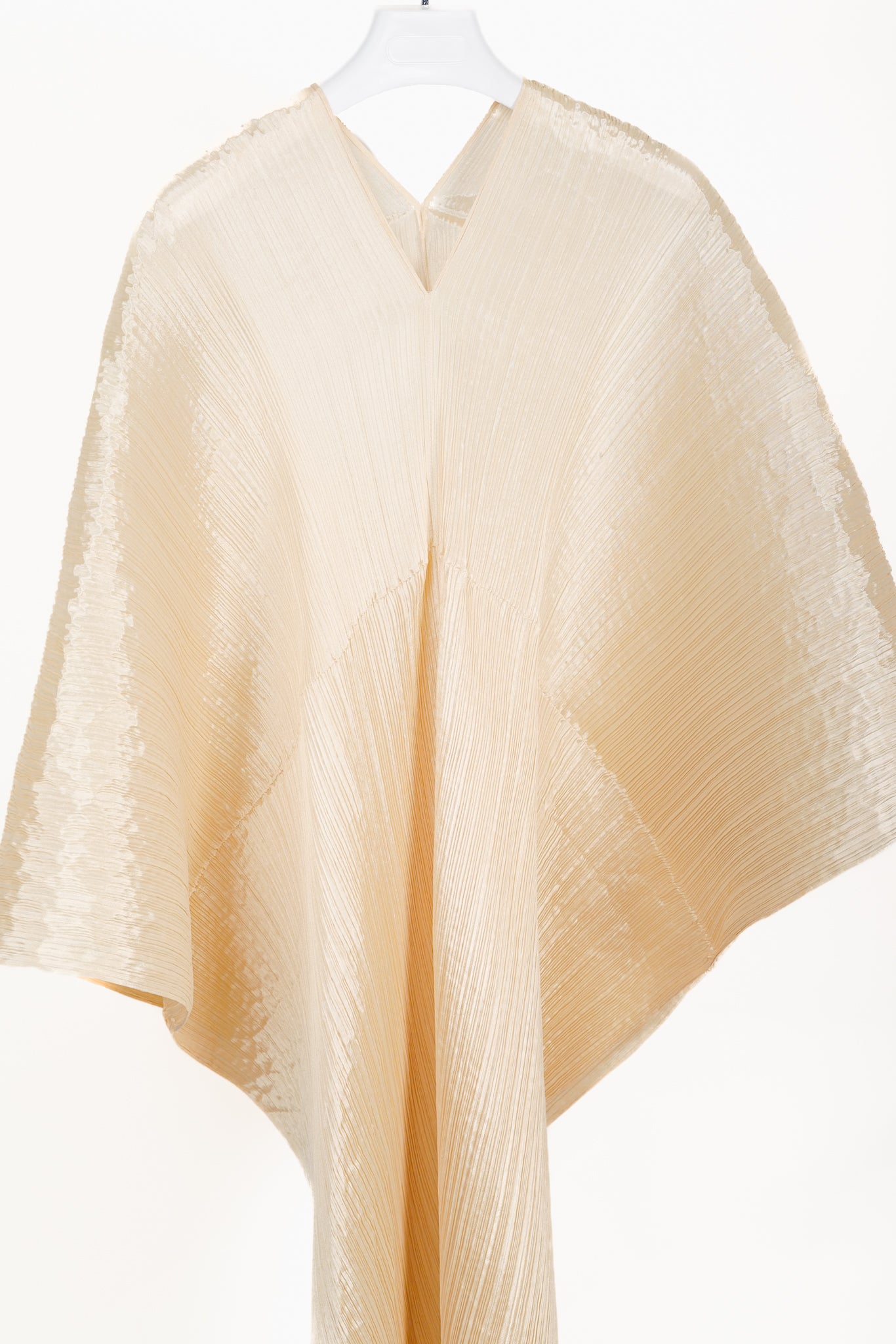 Pleats Please Issey Miyake Eggshell Madame T Shawl