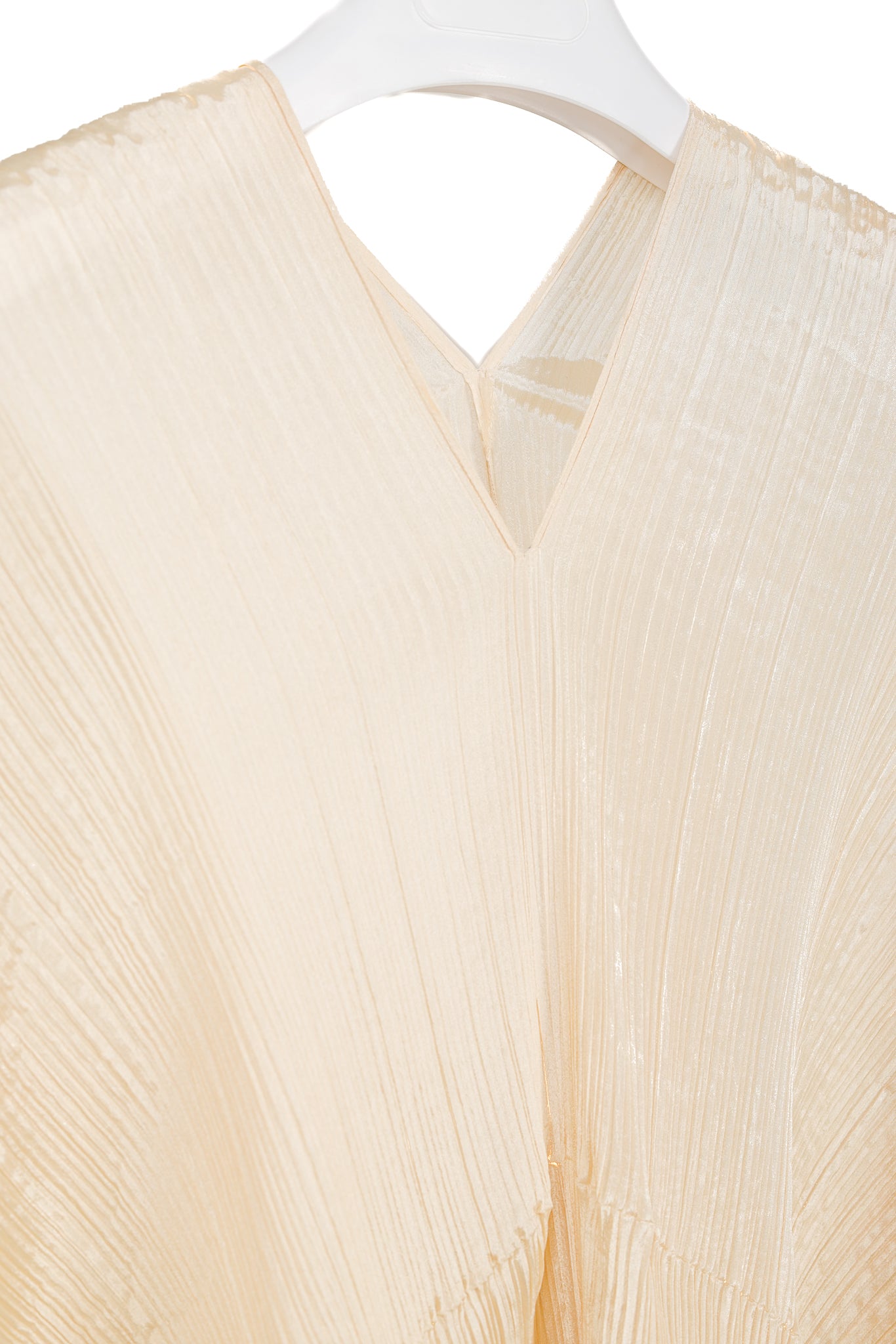 Pleats Please Issey Miyake Eggshell Madame T Shawl