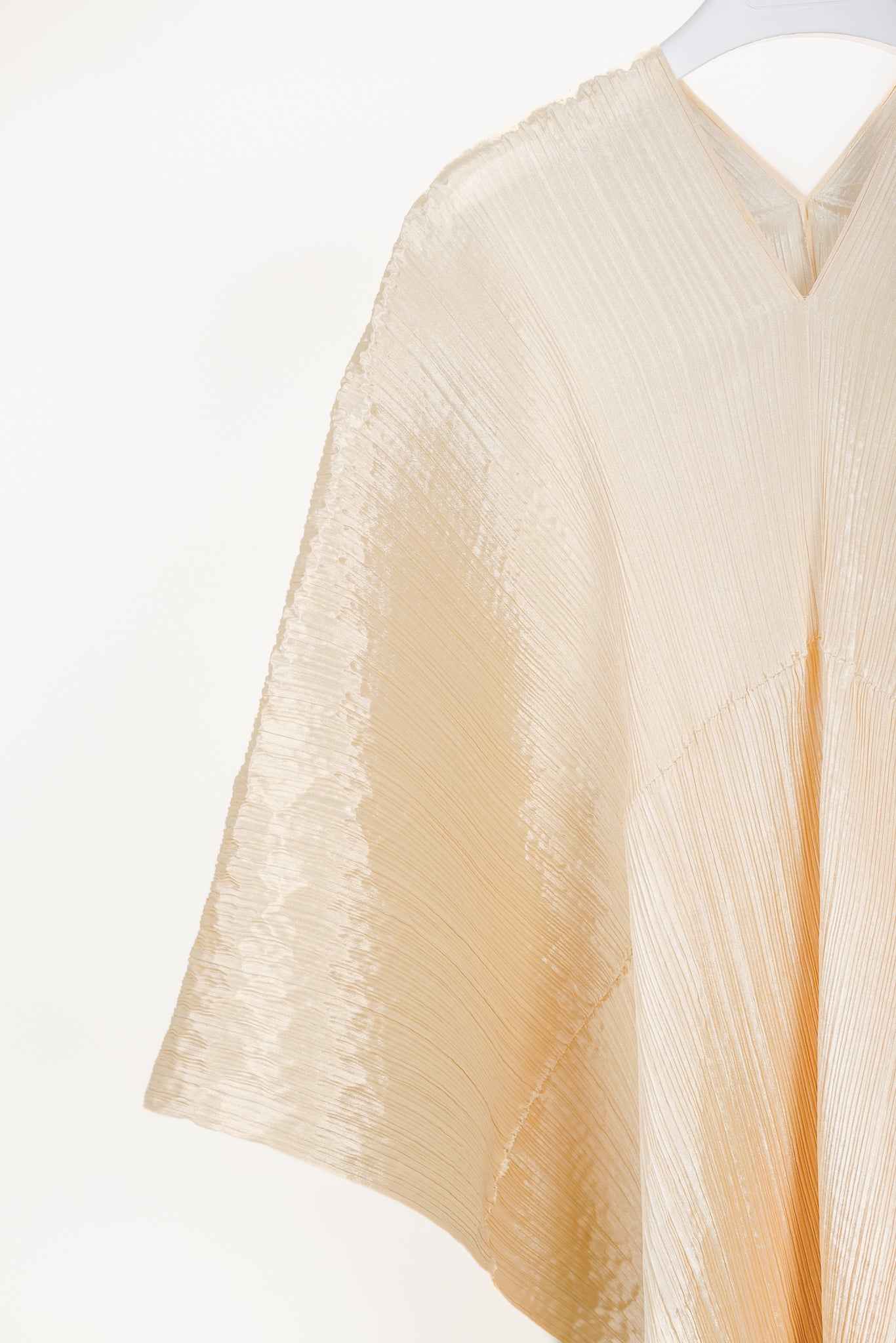 Pleats Please Issey Miyake Eggshell Madame T Shawl