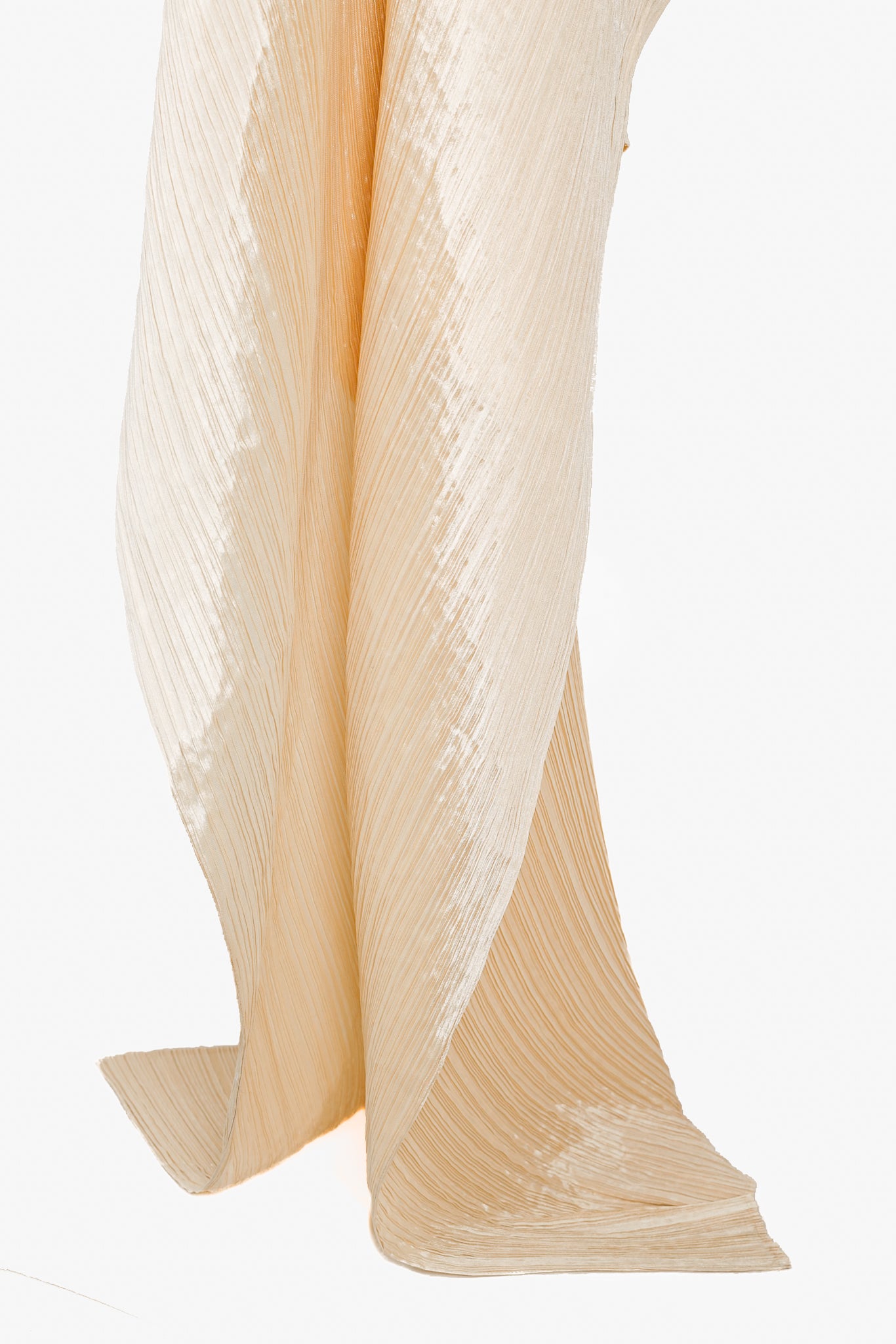 Pleats Please Issey Miyake Eggshell Madame T Shawl