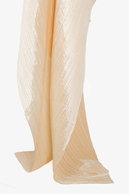 Pleats Please Issey Miyake Eggshell Madame T Shawl