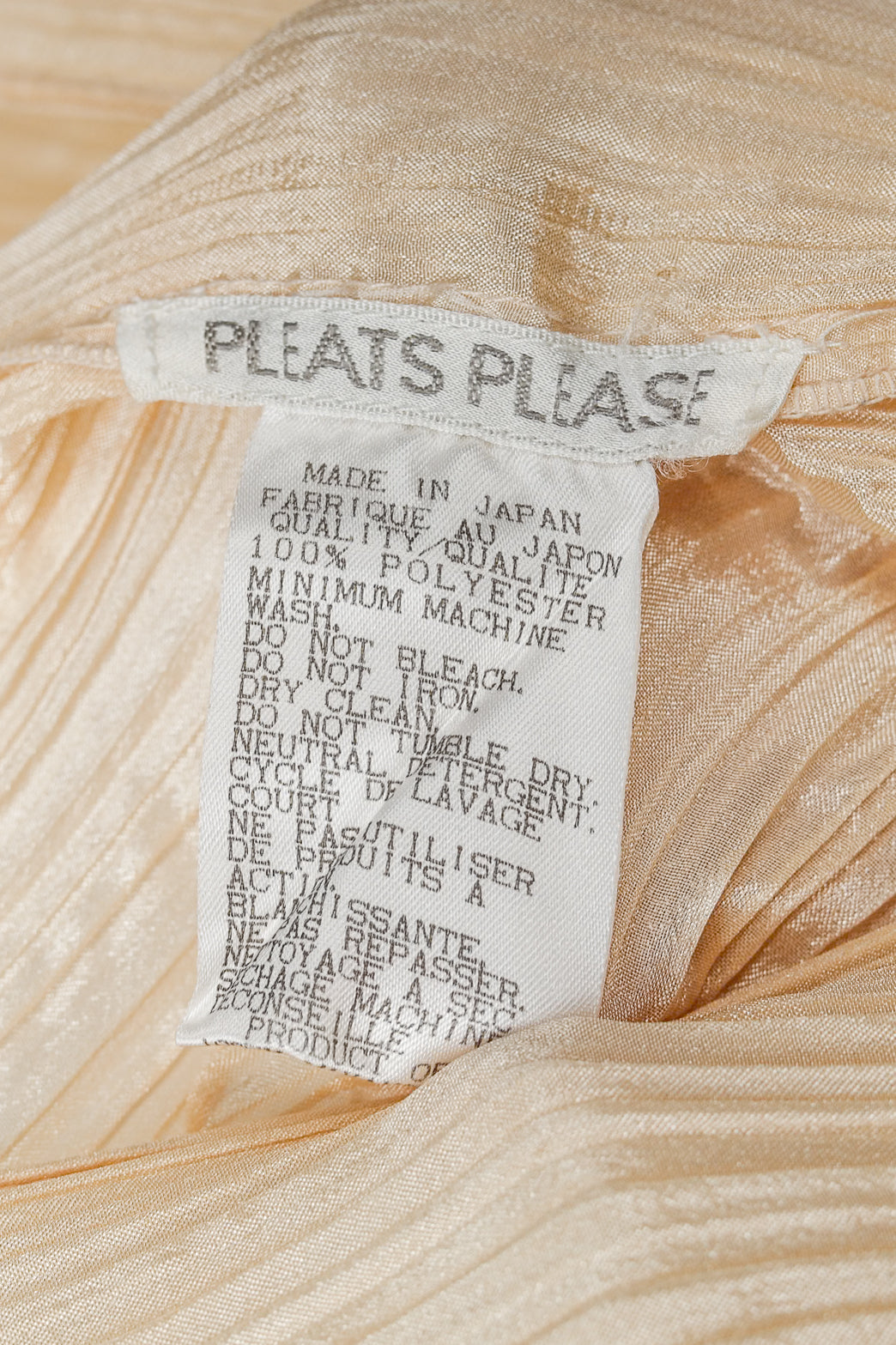 Pleats Please Issey Miyake Eggshell Madame T Shawl