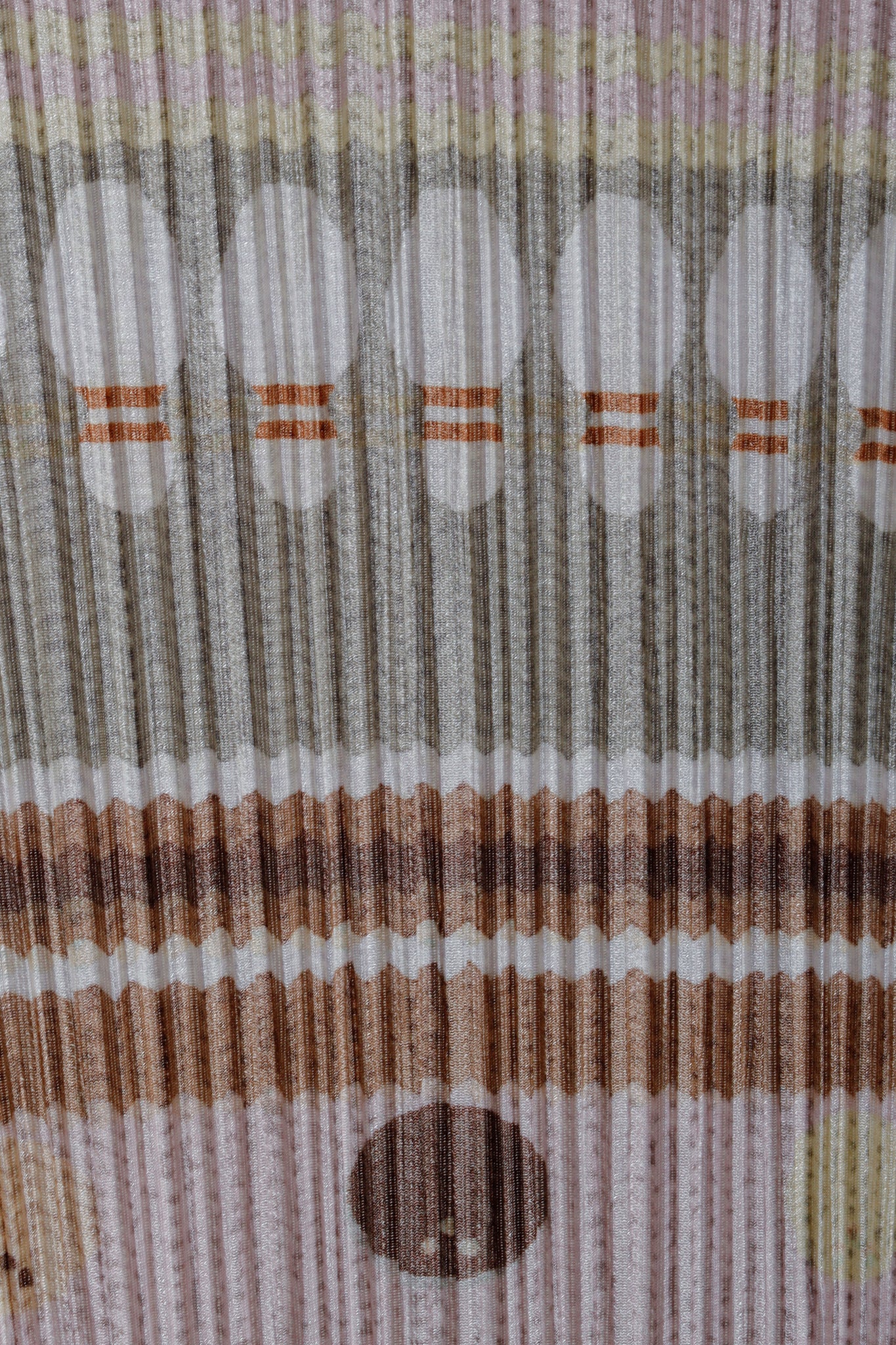 Issey Miyake Pleats Please Brown Purple Bowling Pin Cardigan