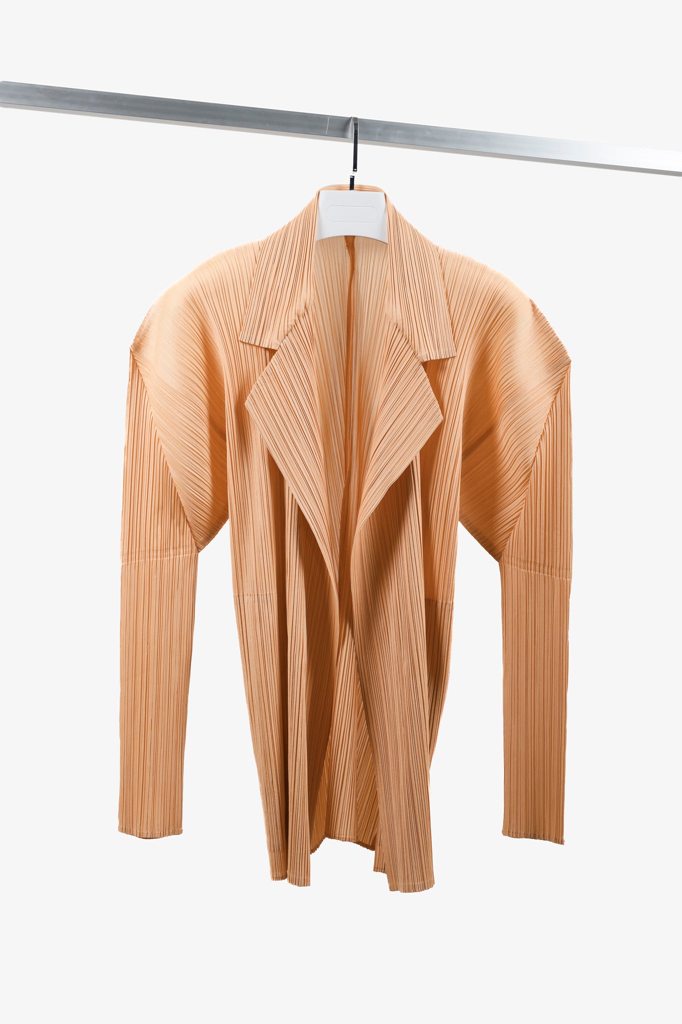 Issey Miyake Pleats Please Light Coral Orange Jacket