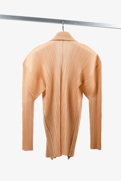 Issey Miyake Pleats Please Light Coral Orange Jacket