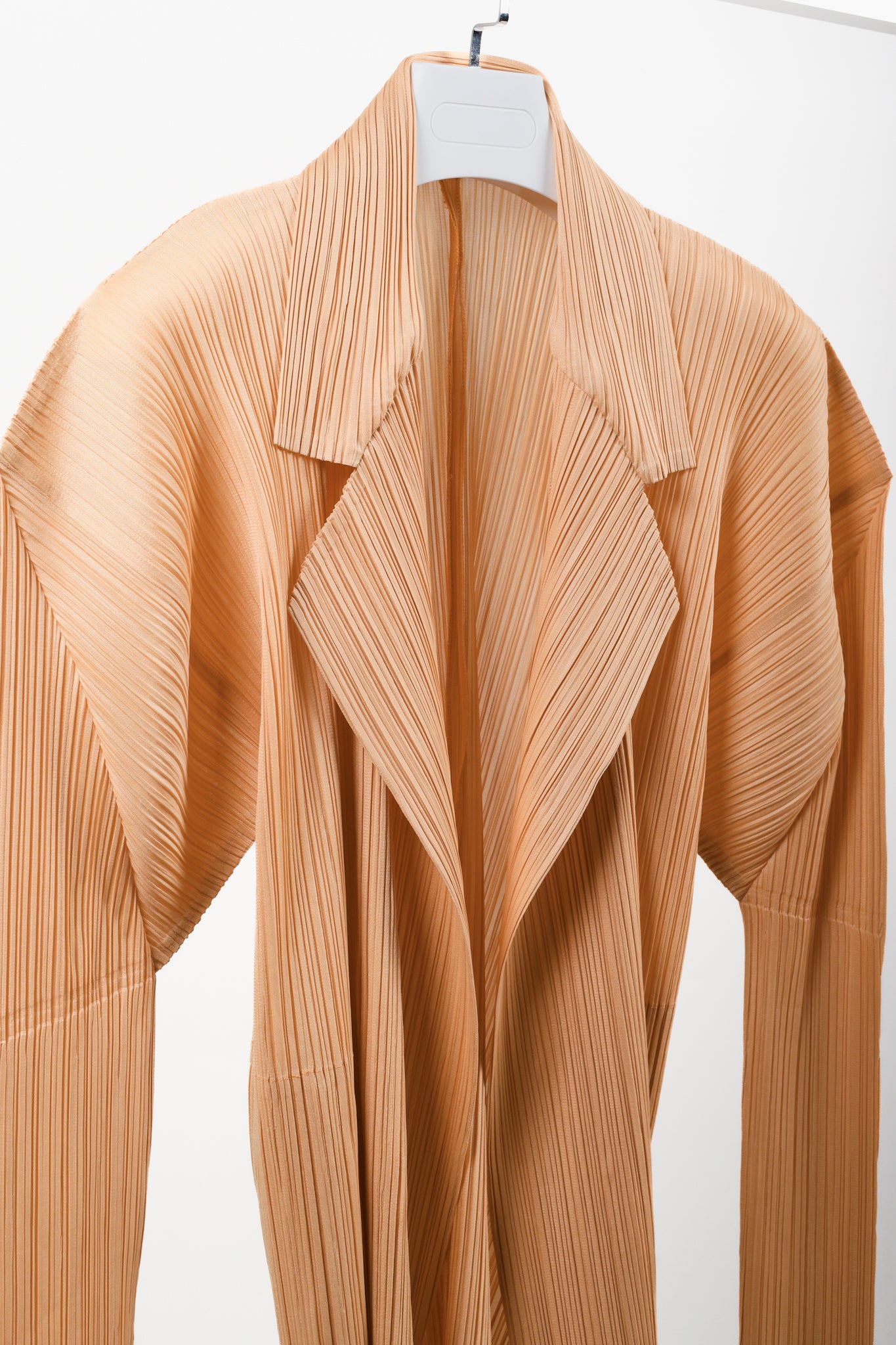 Issey Miyake Pleats Please Light Coral Orange Jacket