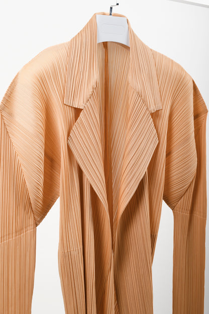 Issey Miyake Pleats Please Light Coral Orange Jacket